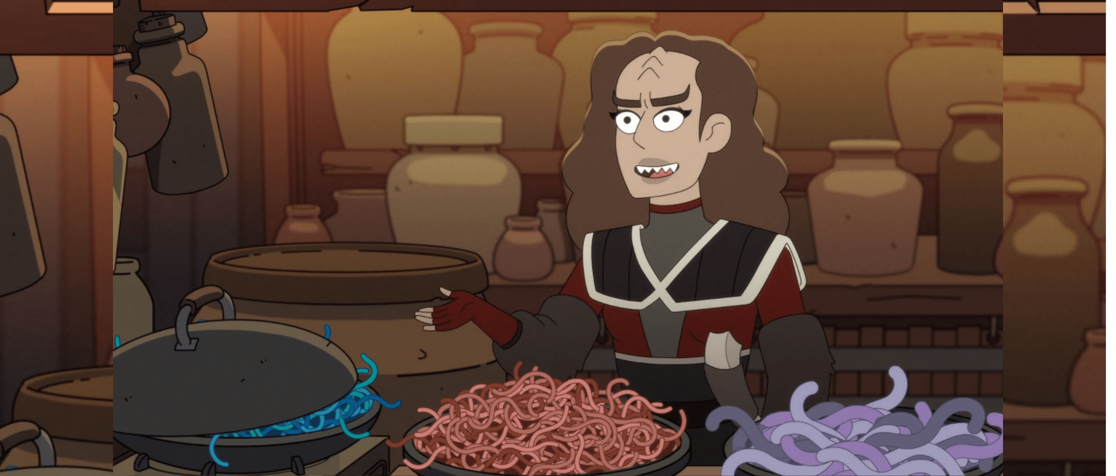 cartoon Klingon restaurant 